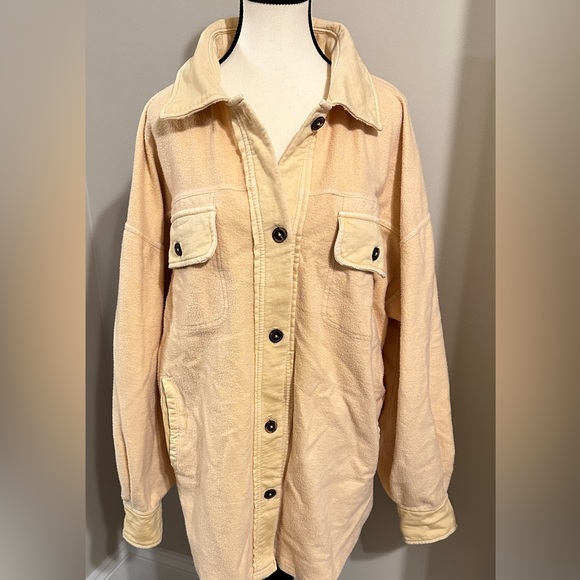 Free People Ruby Jacket in Mustard Seed. Oversized Shacket. Retail $128. SZ:M - Picture 7 of 8